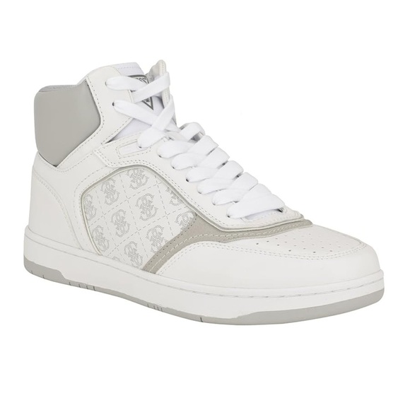 New Guess White and Gray High-Top Sneakers Sz 13